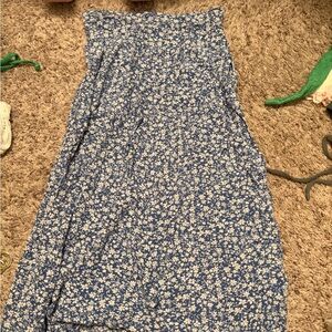 SHEIN Blue Floral Maxi Skirt